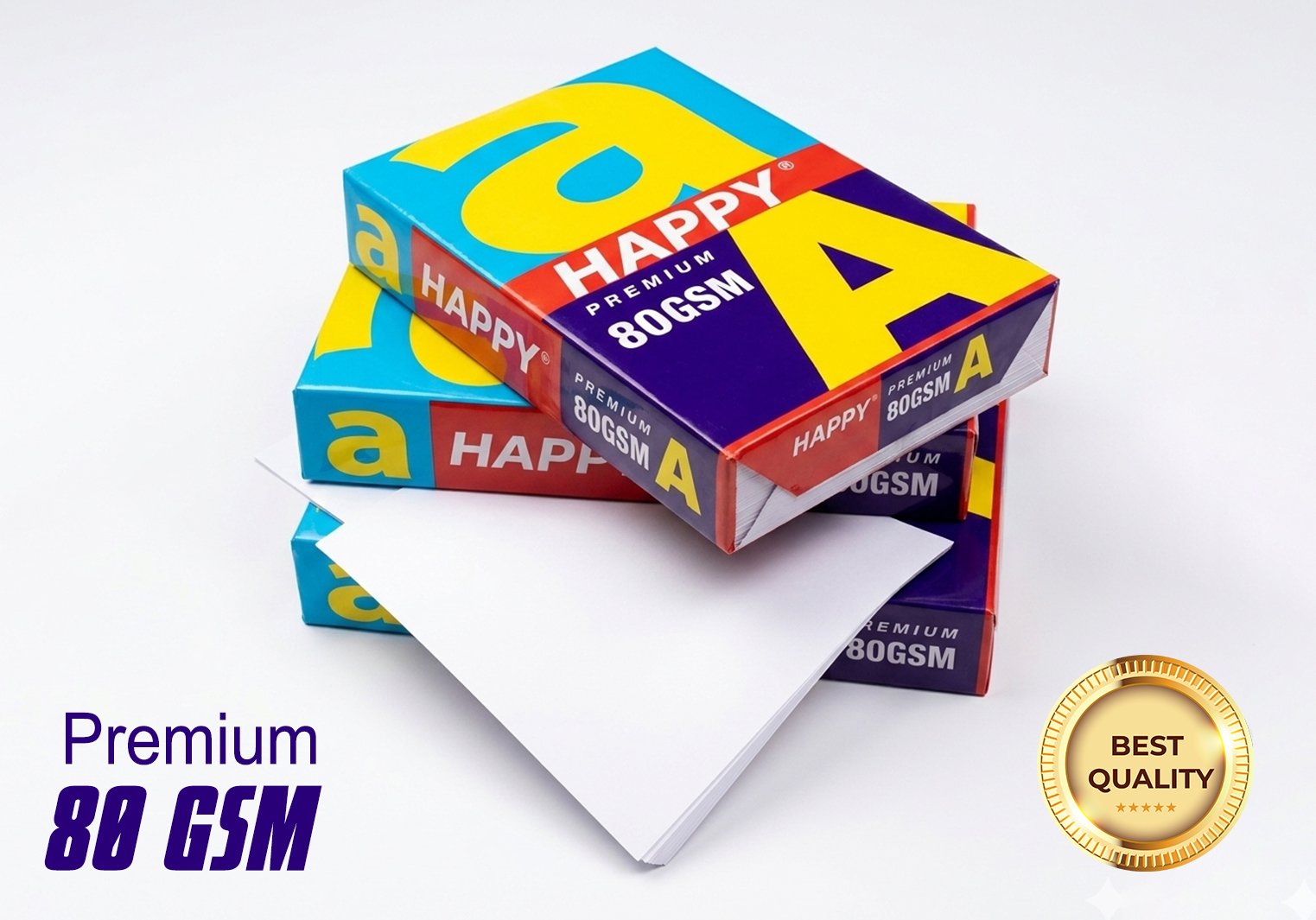A4 Offset Paper- 80 GSM (500 Sheets Premium Quality)