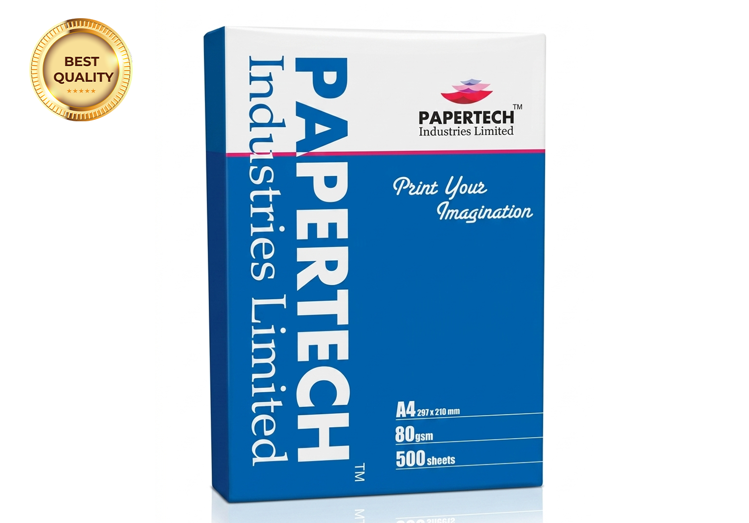 PaperTech A4 Size Offset Paper- 80 GSM (500 Sheets Premium Quality)