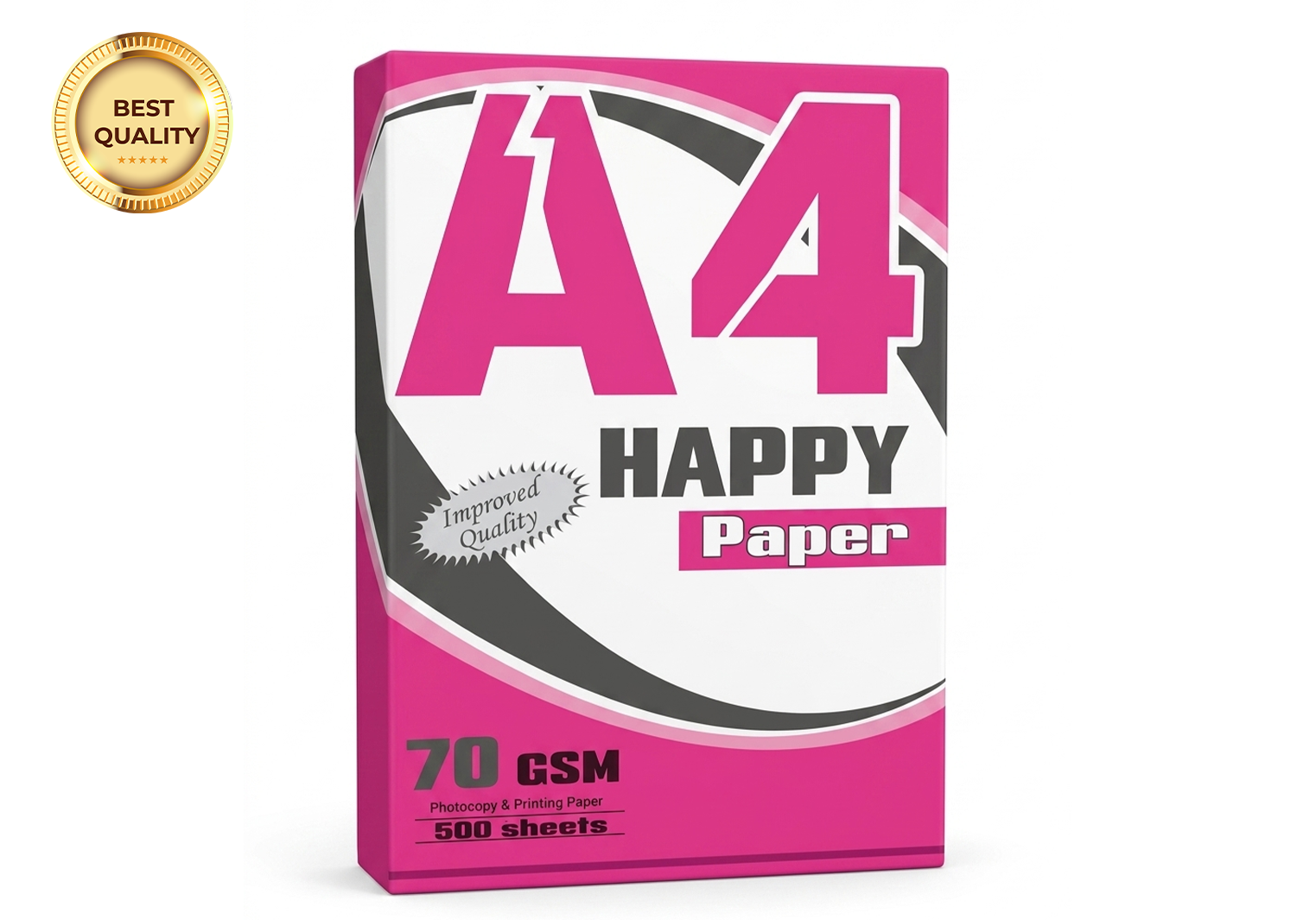 Happy A4 Offset Paper- 70 GSM (500 Sheets Premium Quality)