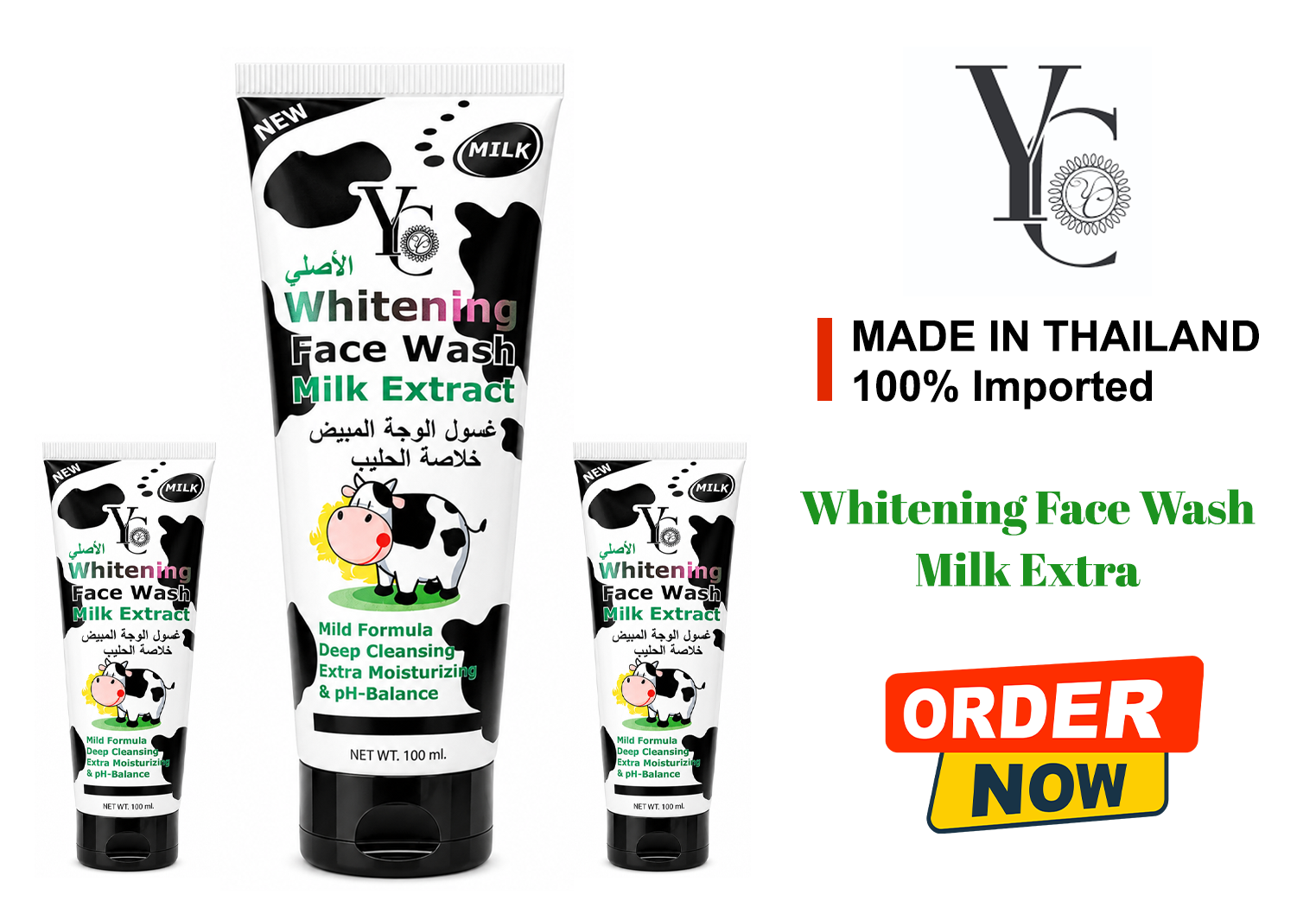 YC Whitening Face Wash- 100 ml (Made In Thailand)